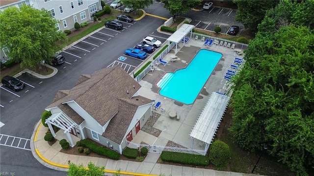 924 Southmoor Dr Unit 204, Virginia Beach, VA 23455 - bird's eye view of a pool area