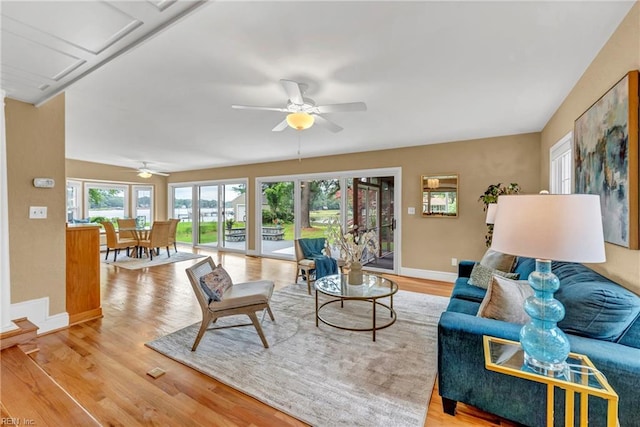 241 Sir Oliver Rd, Norfolk, VA 23505 - living room with light wood-style flooring and ceiling fan