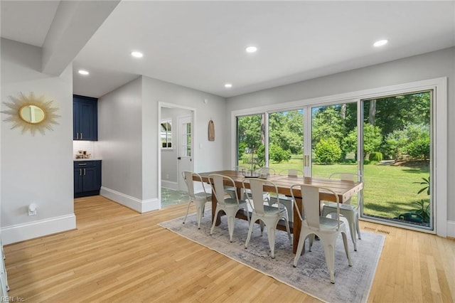6070 Newport Pt, Norfolk, VA 23505 - dining space featuring recessed lighting and light wood-style flooring