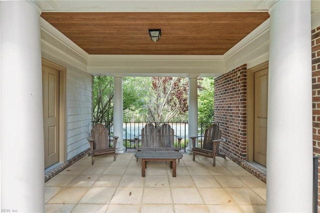 6070 Newport Pt, Norfolk, VA 23505 - view of covered porch
