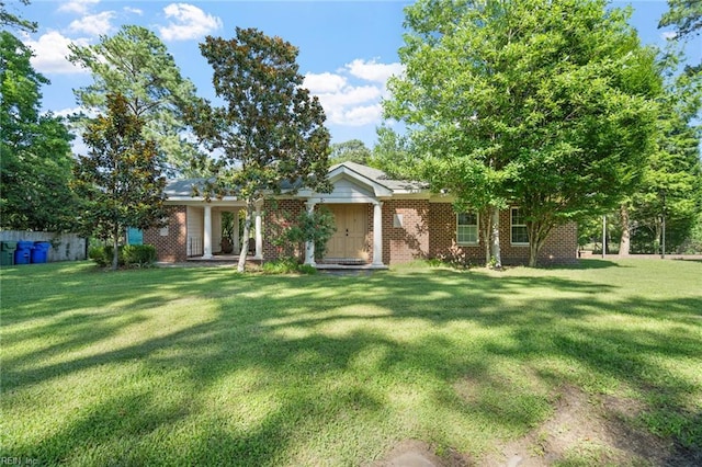 6070 Newport Pt, Norfolk, VA 23505 - view of front facade featuring a front yard and brick siding