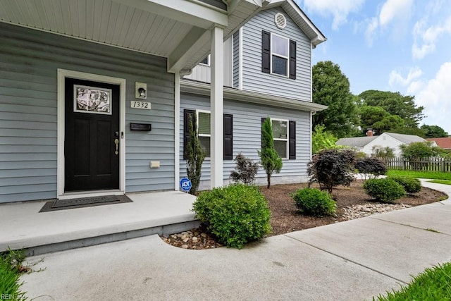 1332 Fishermans Rd, Norfolk, VA 23503 - doorway to property featuring a porch