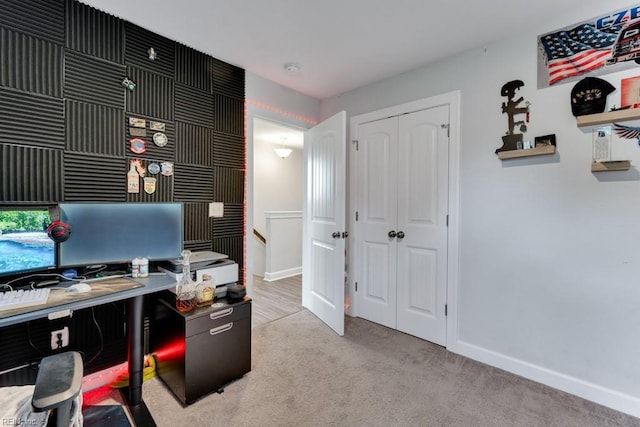 1332 Fishermans Rd, Norfolk, VA 23503 - home office with light carpet and baseboards