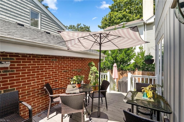 213 81st St Unit A, Virginia Beach, VA 23451 - deck with outdoor dining space
