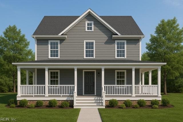 0 Kings Point Ave, Smithfield, VA 23430 - country-style home featuring covered porch and a front lawn