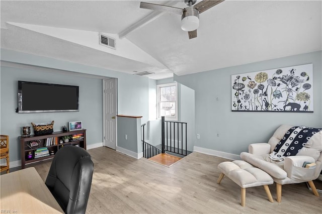 2320 Early St, Norfolk, VA 23513 - living area featuring an upstairs landing, wood finished floors, and a ceiling fan