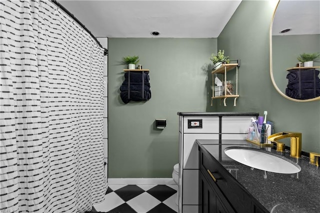2320 Early St, Norfolk, VA 23513 - full bathroom with tile patterned floors, a shower with shower curtain, and vanity