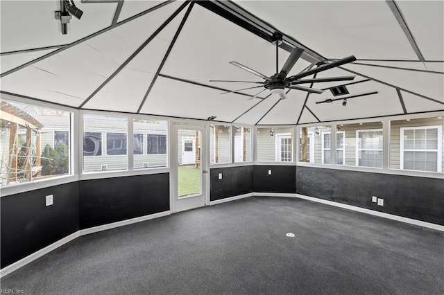 2320 Early St, Norfolk, VA 23513 - unfurnished sunroom with a ceiling fan and carpet floors