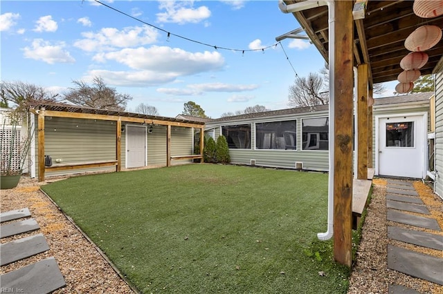 2320 Early St, Norfolk, VA 23513 - view of grassy yard with a sunroom