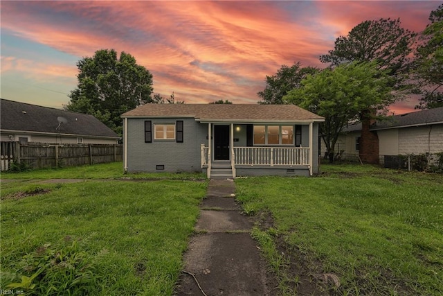 2214 Berkley Ave, Chesapeake, VA 23324 - view of front facade featuring crawl space and covered porch