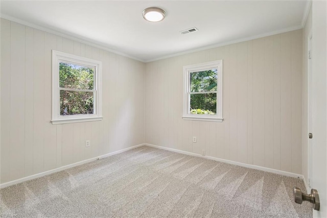 433 Queens Creek Rd, Williamsburg, VA 23185 - spare room featuring carpet flooring and crown molding