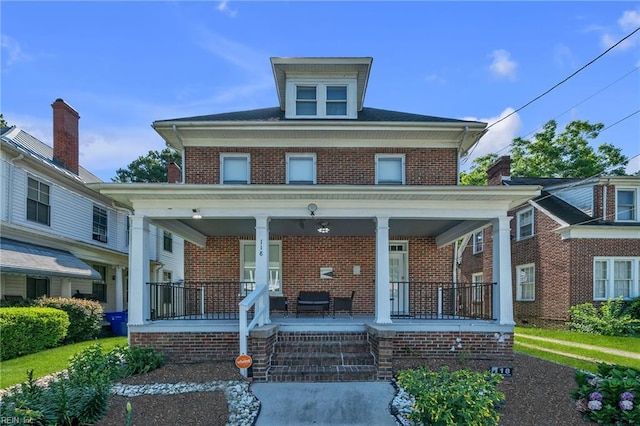 118 Saint James Ave, Suffolk, VA 23434 - view of front of house featuring covered porch and brick siding