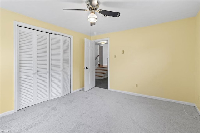 127 Robinson Dr, Newport News, VA 23601 - unfurnished bedroom featuring carpet flooring, a closet, and ceiling fan