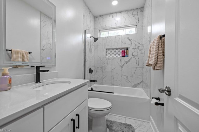 205 Napoli Ct, Chesapeake, VA 23322 - full bath with vanity, washtub / shower combination, and marble look tile flooring