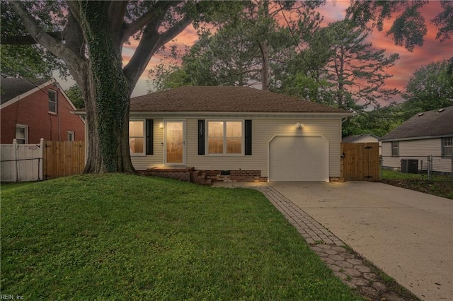 1207 Hazel Ave, Chesapeake, VA 23325 - view of front of home featuring an attached garage, driveway, a gate, and crawl space