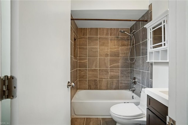 1207 Hazel Ave, Chesapeake, VA 23325 - bathroom featuring vanity, shower / tub combination, and tile patterned floors