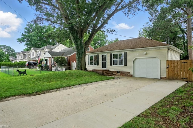 1207 Hazel Ave, Chesapeake, VA 23325 - view of front of home with a garage, driveway, crawl space, and a gate