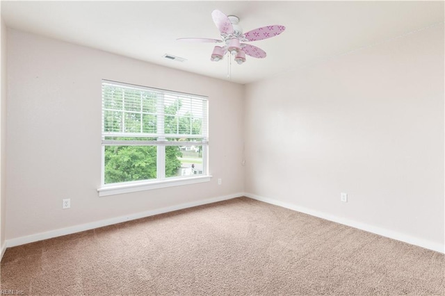 222 Craftsman Cir, Suffolk, VA 23434 - spare room featuring carpet floors and a ceiling fan