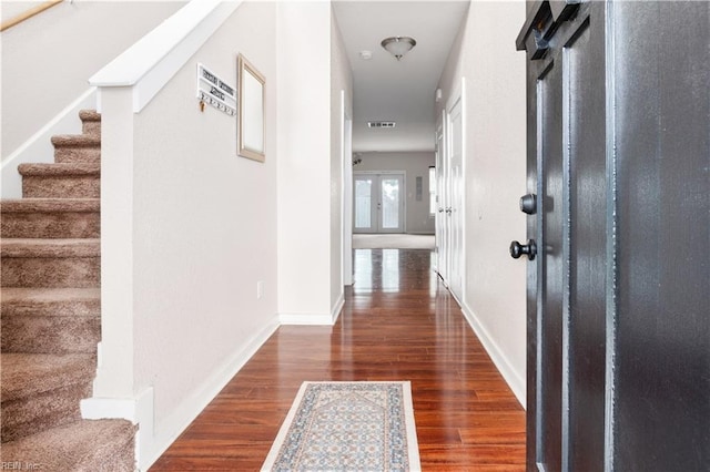 222 Craftsman Cir, Suffolk, VA 23434 - hall featuring wood finished floors and stairway