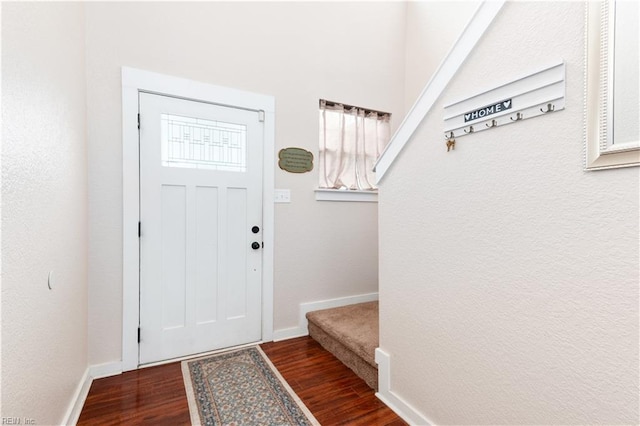 222 Craftsman Cir, Suffolk, VA 23434 - entrance foyer featuring dark wood-type flooring and stairway