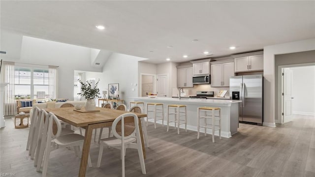 2017 Munro Ln, Chesapeake, VA 23322 - dining area with recessed lighting and light wood-type flooring
