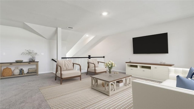 2017 Munro Ln, Chesapeake, VA 23322 - carpeted living room featuring vaulted ceiling and recessed lighting