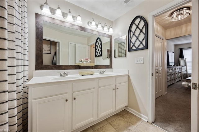 6729 Hampton Roads Pkwy Unit D, Suffolk, VA 23435 - full bathroom featuring double vanity and tile patterned flooring