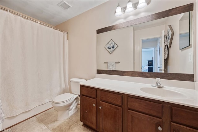 6729 Hampton Roads Pkwy Unit D, Suffolk, VA 23435 - bathroom with vanity, tile patterned flooring, and shower / bath combination with curtain