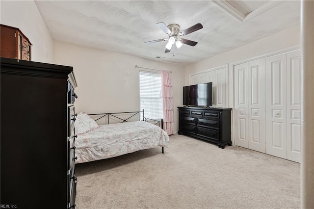 6729 Hampton Roads Pkwy Unit D, Suffolk, VA 23435 - bedroom with light carpet and ceiling fan