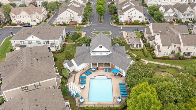 6729 Hampton Roads Pkwy Unit D, Suffolk, VA 23435 - aerial perspective of suburban area featuring a pool