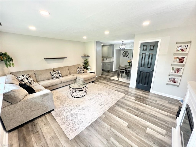 969 Westerly Trl, Virginia Beach, VA 23464 - living room with recessed lighting and light wood-type flooring