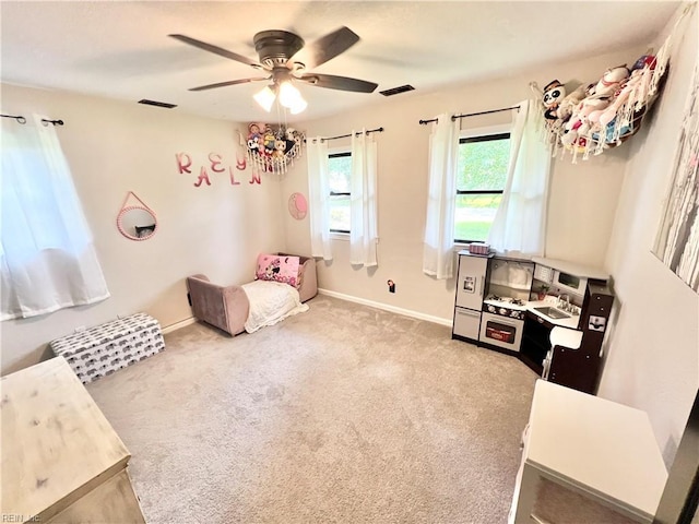 969 Westerly Trl, Virginia Beach, VA 23464 - carpeted bedroom with baseboards and a ceiling fan