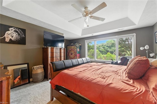 106 Genoa Dr, Hampton, VA 23664 - bedroom featuring a raised ceiling, carpet flooring, and ceiling fan