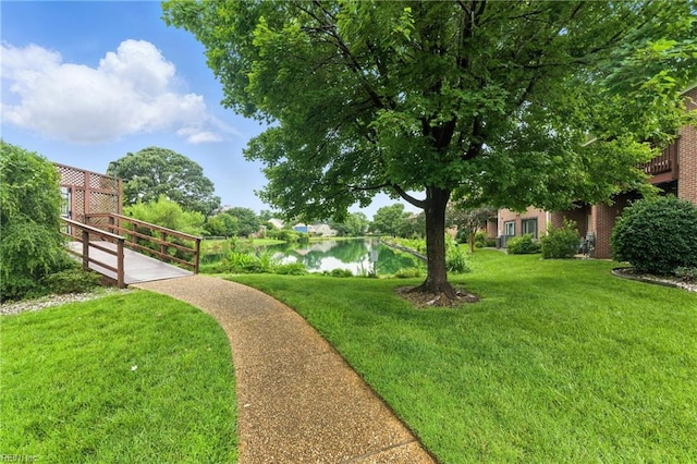 106 Genoa Dr, Hampton, VA 23664 - view of property's community featuring a water view and a lawn