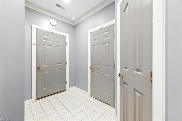 106 Genoa Dr, Hampton, VA 23664 - foyer entrance featuring crown molding and light tile patterned floors