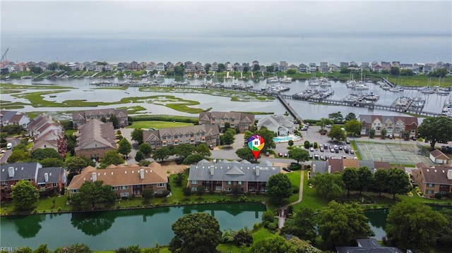 106 Genoa Dr, Hampton, VA 23664 - aerial view of property's location with a nearby body of water and nearby suburban area
