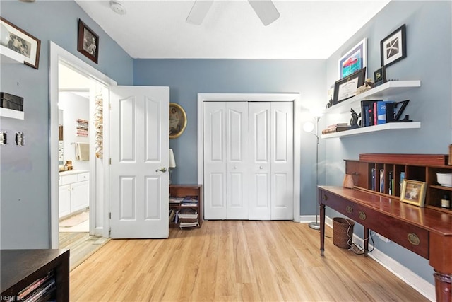 106 Genoa Dr, Hampton, VA 23664 - office space featuring light wood finished floors and a ceiling fan