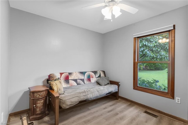 11855 Harcum Rd, Gloucester, VA 23061 - bedroom featuring wood finished floors and ceiling fan