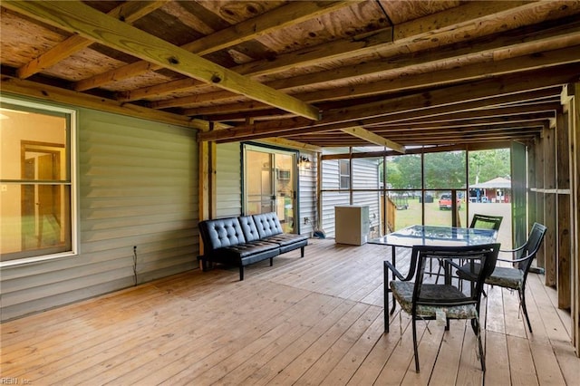 11855 Harcum Rd, Gloucester, VA 23061 - sunroom / solarium with outdoor dining space
