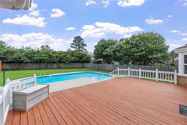 3419 Filly Run, Chesapeake, VA 23323 - view of pool featuring a fenced backyard and a wooden deck