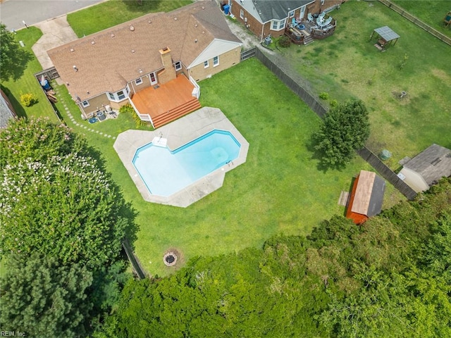 3419 Filly Run, Chesapeake, VA 23323 - aerial view of property and surrounding area featuring a pool area