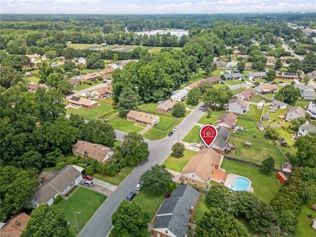3419 Filly Run, Chesapeake, VA 23323 - aerial view of property and surrounding area with nearby suburban area