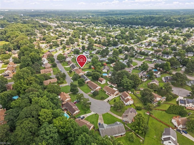 3419 Filly Run, Chesapeake, VA 23323 - aerial overview of property's location with nearby suburban area