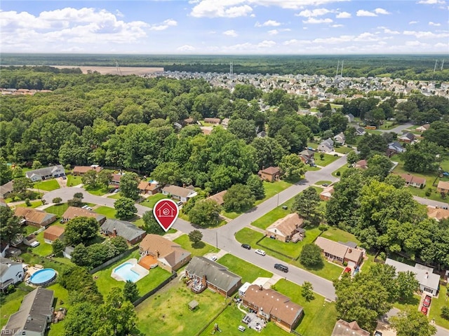 3419 Filly Run, Chesapeake, VA 23323 - aerial overview of property's location with nearby suburban area