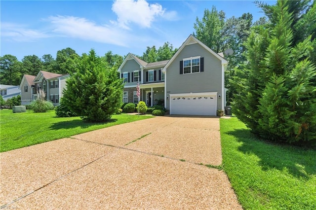 2152 Benomi Dr, Williamsburg, VA 23185 - traditional-style house with a garage, driveway, and a front yard