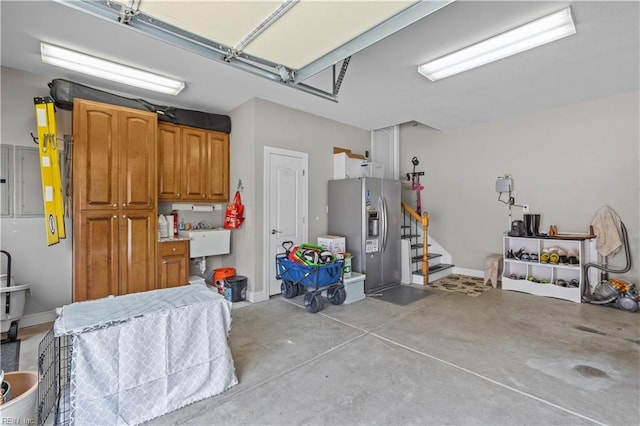 860 Greenfield Ln, Chesapeake, VA 23322 - garage featuring stainless steel fridge