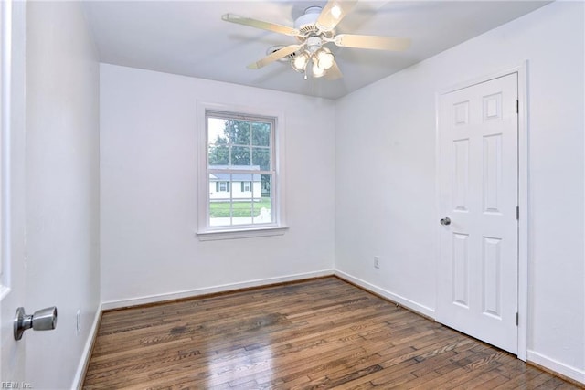 513 W Maynor Dr, Williamsburg, VA 23185 - empty room featuring wood finished floors and a ceiling fan