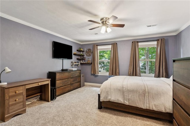 713 Tupelo Xing, Chesapeake, VA 23320 - carpeted bedroom with ornamental molding and a ceiling fan