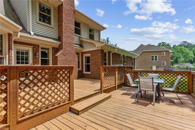 713 Tupelo Xing, Chesapeake, VA 23320 - wooden terrace featuring outdoor dining area