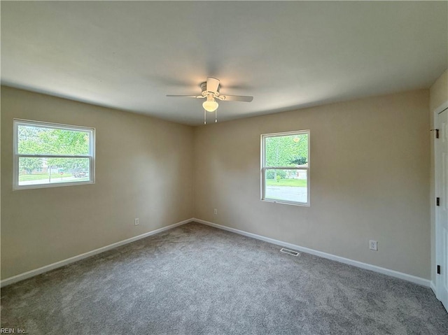 3909 Old Tree Ln, Virginia Beach, VA 23452 - carpeted spare room featuring a ceiling fan and baseboards